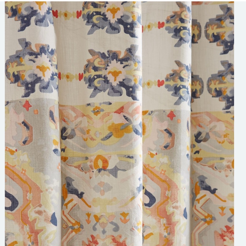 Anthropology Multicolor Patterned  shower curtain. Very good condition.